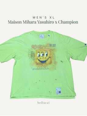 Maison Mihara Yasuhiro x Champion | Distressed Graphic Tee Streetwear XL